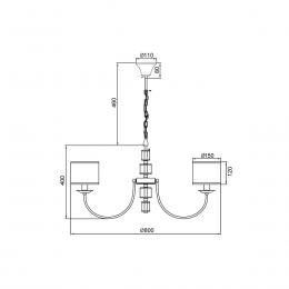 Подвесная люстра Vele Luce Soprano VL4194P08  - 4 купить